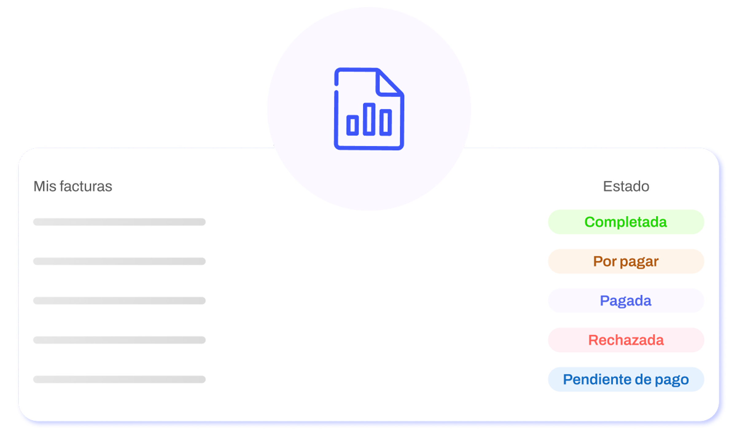 Pantalla de recibe, valida y paga facturas